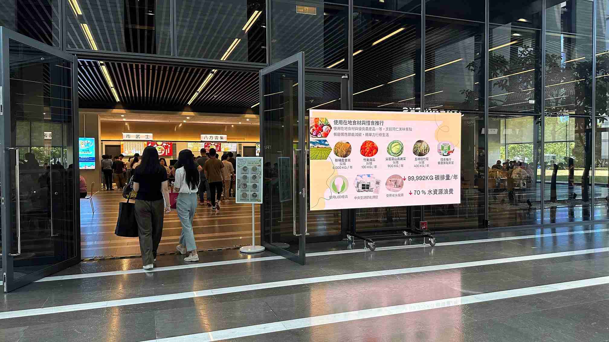  NG大舞台从日常办公环境出发，，于总部大楼员工餐厅推广低碳饮食、、、、发起减碳挑战等，，，由内而外引导员工反思及改变个人日常行为，，，将公司转型成推动永续发展的重要场域