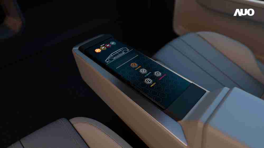 NG大舞台以人性化设计打造多变形态中控显示(Morphing Center Control)，，，，不使用时仅平面显示信息，，进行操作时，，，显示器则会动态隆起，，，转变成3D实体按钮，，并有触觉回馈，，展示人机互动新体验